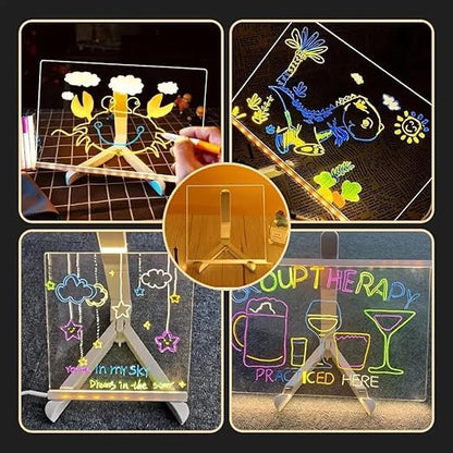 3D LED Light Glass Acrylic Writing pad
